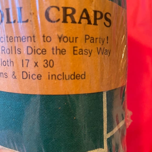 Tobax Games Rare Vintage Accuroll Craps Layout Cloth 7x3 Poshmark